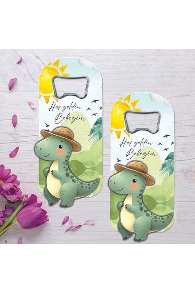 Ege ajans 10Pcs Dinosaur Concept Embossed Opener Magnet