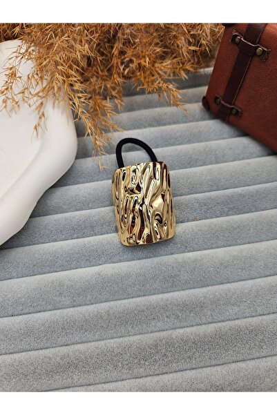 AURA Gold/gümüş plaka lastik toka