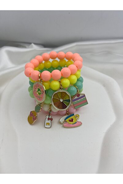 Yıldız Accessory تصميم سوار ساحر ملون من الخرز للأطفال الصغار (ألوان ثابتة، 4...