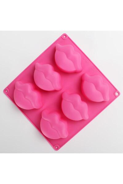 Global Es قالب سيليكون على شكل شفاه للشوكولاتة والصابون والإيبوكسي والراتنج و...