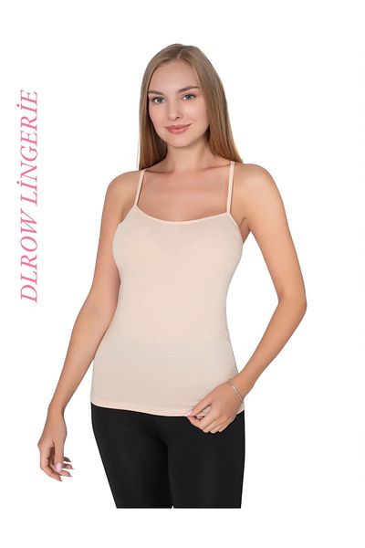 DLROW Women's Flat 3-String Suspender Undershirt