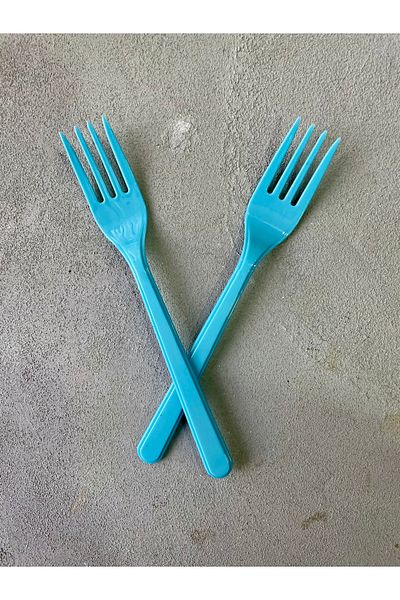Meyofficial Blue Plastic Fork 10 Pieces