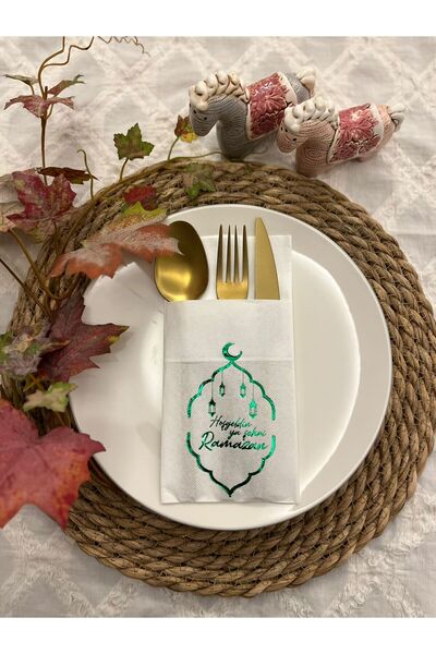 kidspartim نموذج جديد - مجموعة من 12 منديلًا جيبًا باللون الأخضر المذهب باللو...