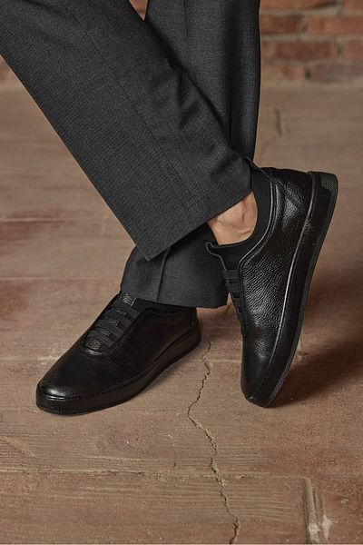 Vantaggio Ανδρικά αθλητικά παπούτσια Neves Black 100% γνήσιο δέρμα