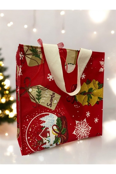 2A Yılbaşı Temalı Bez Alışveriş ve Çantası