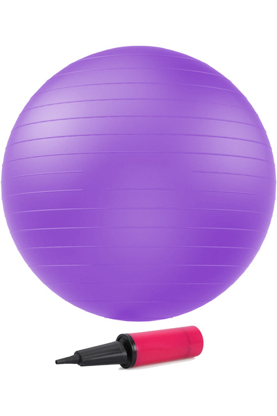 Elya Pilates Minge de Pilates de 55 cm și pompă de umflare bidirecțională - M...