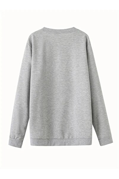 WOODROFFE Ανδρικό φούτερ με στάμπα ποδηλάτου Oversize - Γκρι μαύρο φούτερ Casual Cycling