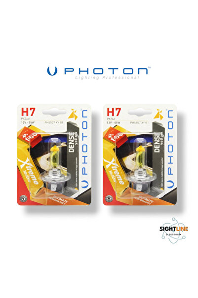 SightLine Photonextreme H7 12v 55w Yellow Limon Sarı Far Ampül Seti