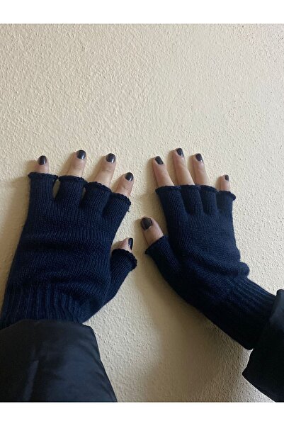 sema aksesuar Parmakları Kısa Kesik Kışlık Eldiven - Triko Kesik Parmak - Parmaksız - Hediye Yeni Yıl Yılbaşı