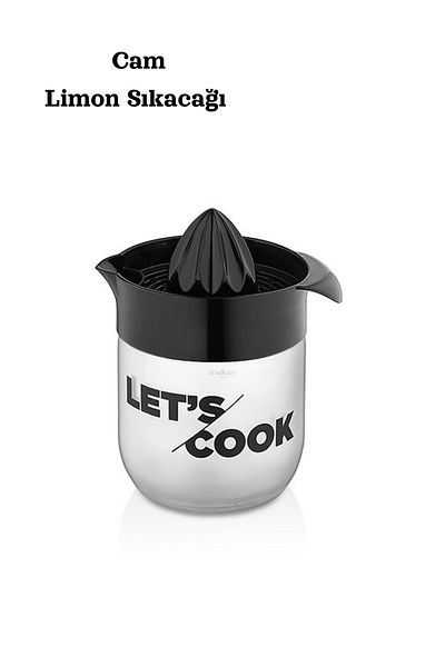 Melkan Home Black Glass Lemon and Citrus Juicer - 425ml Orange Juicer