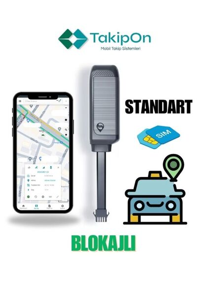 TakipOn Araç Takip Cihazı, Sım Kartlı, Motor Blokajlı, Standart Paket, Gps Ta...
