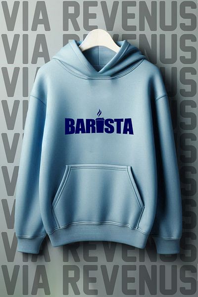 Vordevia Hanorac cu glugă cu imprimeu Barista