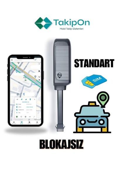 TakipOn Araç Takip Cihazı, SIM Kartlı, Blokajsız, Standart Paket, Gps Takip C...