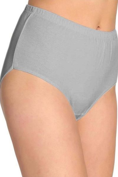 Nana & Mayka Moda Pachet de 6 bucăți Tutku Bato cu talie înaltă 100% bumbac gri pentru femei 922