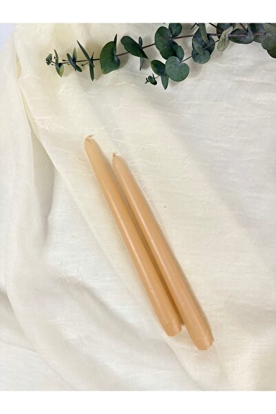 Shura Homeware Uzun Şamdan Mumu 2 ‘li Somon Şamdan Mumu