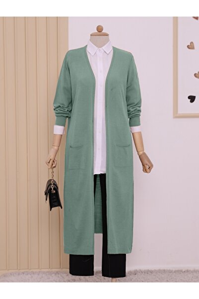 Modamorfo سترة حجاب طويلة مع جيوب