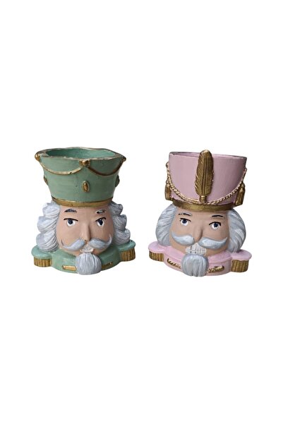 Sister Home Design 2'li Kurşun asker- Nutcracker - Fındıkkıran Mumluk Pembe Mint
