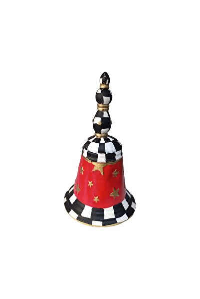 Sister Home Design Yılbaşı Çanı - Masa Üstü Kırmızı Çan - Polyester Çan