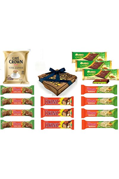 Ülker CAFE CROWN TÜRK KAHVESİ VE HARİKA ÜLKER ÇOKONAT SERİSİ (HEDİYELİK KUTU ...