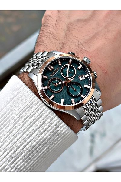 Quantum Function Silver Color 10 Atm Waterproof Steel Band Steel Case Men's Wristwatch 1165.590