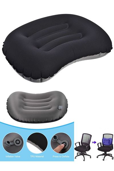 Boldy 1 Piece Camping Inflatable Pillow - Oval Sea and Travel Pillow
