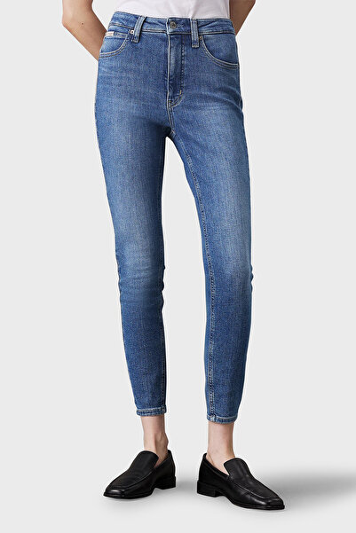 Calvin Klein Streç Pamuklu Skinny Fit Yüksek Bel Süper Dar Paça Jeans J20J2245221A4  KOT PANTOL