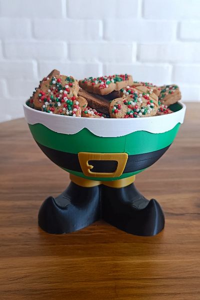 MEK Green Christmas Themed Decorative Candy Bowl
