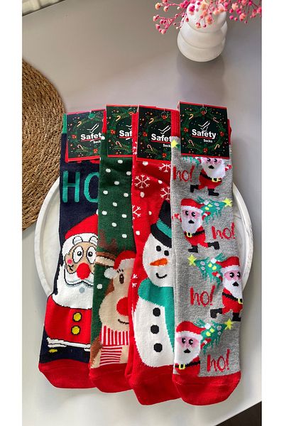 ASGÜL SOCKS Унисекс комплект коледни чорапи 4 чифта