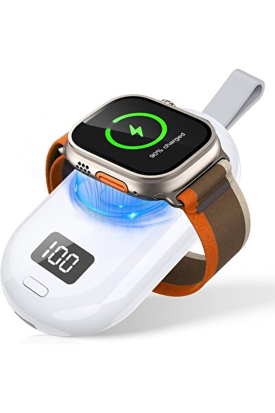 Arabest شاحن iWatch، شاحن لاسلكي محمول 2 في 1 بقوة 2500 مللي أمبير في الساعة ...