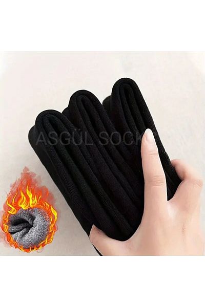 ASGÜL SOCKS Комплект от 3 чифта зимни двуслойни, екстра дебели, топлоабсорбиращи мъжки термо хавлиени чорапи
