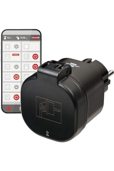 STOREMAX jvnnastore مقبس ذكي خارجي مع إعدادات الوقت وميزة WiFi باللون الأسود trendyfr 646268