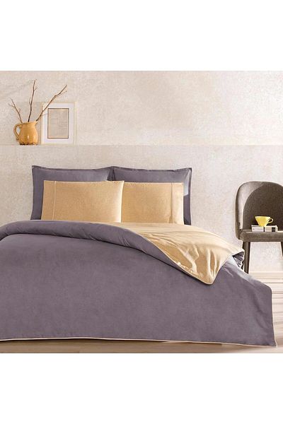 STOREMAX Jvnnshop Cotton Riven Duvet Cover Anthracite Single 646268