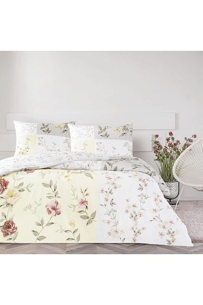 STOREMAX Jvnnshop Cotton Sandra Duvet Cover Ecru Single 646268