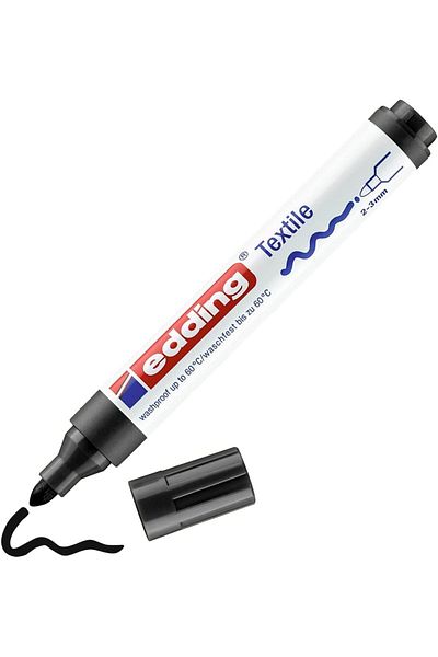 STOREMAX Ysstorex 4500 Textile Marker - Black - 1 Pen - 2-3 mm Round Tip Starcolxlection 655141