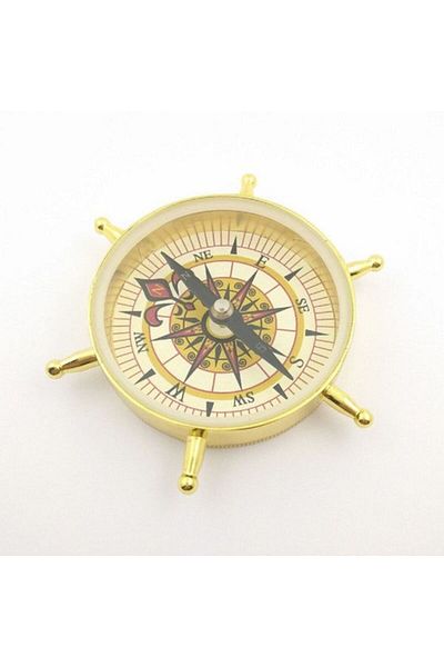 Skygo Aesthetic Design Rudder Model Brass Compass