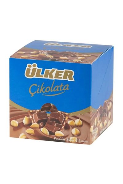 Ülker 6 Pack Chocolate Squared - Whole Hazelnuts, 360 Grams Total 2160 Grams