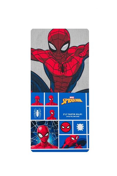 LC Waikiki Gray Spiderman Printed 2-Piece 50X70 cm Pillowcase