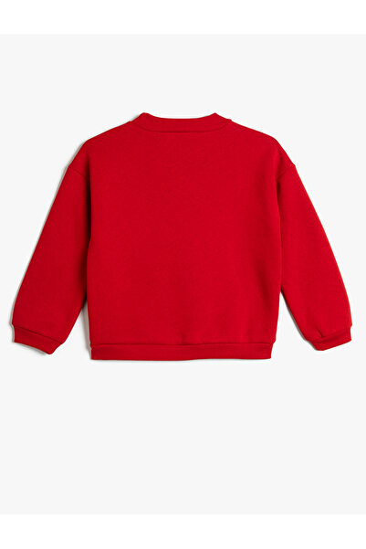 Koton Sweatshirt New Year's Themed Sequins Sequin Embroidered Hooded