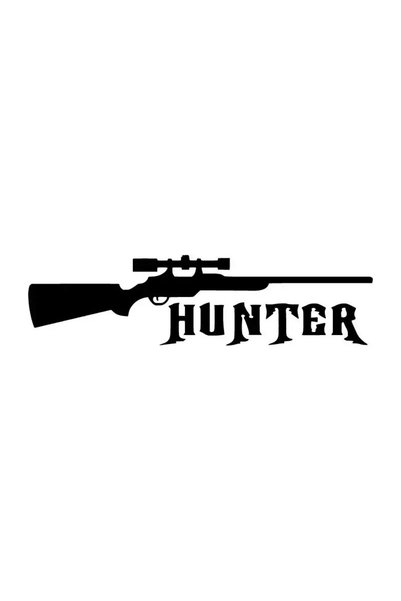 Generic Brand Hunter Rifle Sticker (Oto-Motor-Laptop-Wall-Dekor) 10 X 3 cm