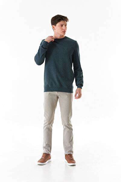 Fulla Moda Fitilli Bisiklet Yaka Sweatshirt