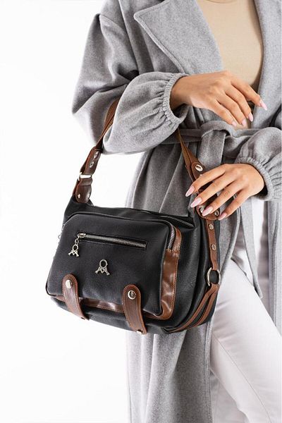 Baginn Geantă de damă, cu curea încrucișată, din piele vegană, de umăr, 32*22 cm, geantă mega din piele artificială