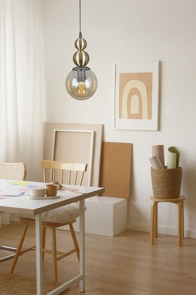 Fer Avize Nesrin Modern Design Corridor Hall Kitchen Living Room Cafe Single Chandelier