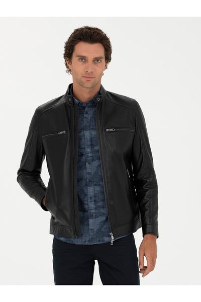 Cacharel Siyah Deri Ceket 50285795-VR046