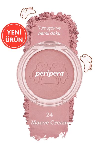 PERIPERA Blush with Soft and Moist Texture Peripera Pure Blushed Sunshine Cheek ( # 24 Mauve Cream) (Tteok Recipe)