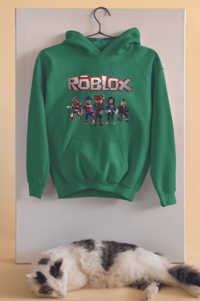 ADA BEBEK ÇOCUK Παιδικό φούτερ Unisex Oversize Roblox Printed