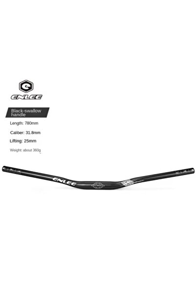 ENLEE Riser Açılı 9mm Gidon Siyah 31.8mm