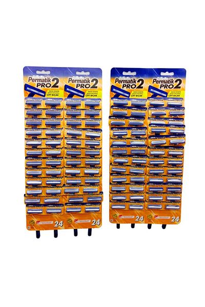 Go İthalat Permati̇k Pro 2 Double Blade Handle Gillet 96 Pieces (4832)
