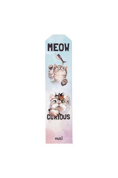 VUKİ Cat Patterned Paper Bookmark
