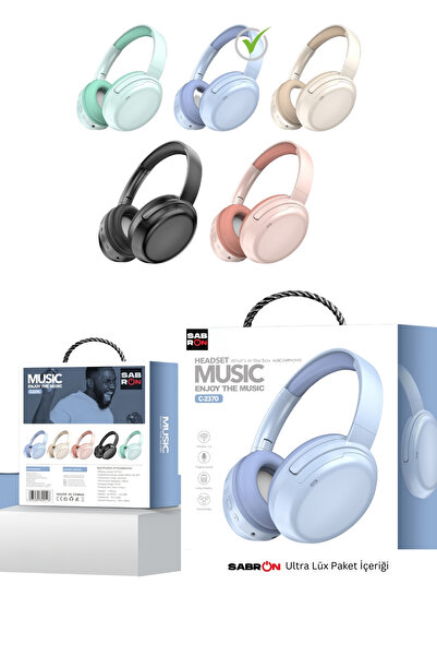 SABRON Sbr-2370 Wireless Kulak Üstü Bluetooth Kulaklık İos Android Uyumlu Kafa Üstü Kablosuz Kulaklık