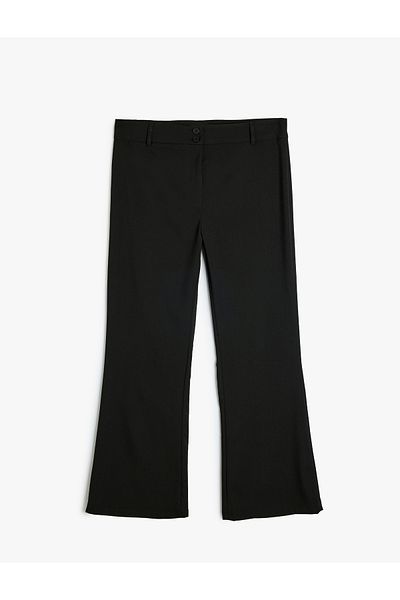Koton Standard Waist Wide Leg Fabric Trousers